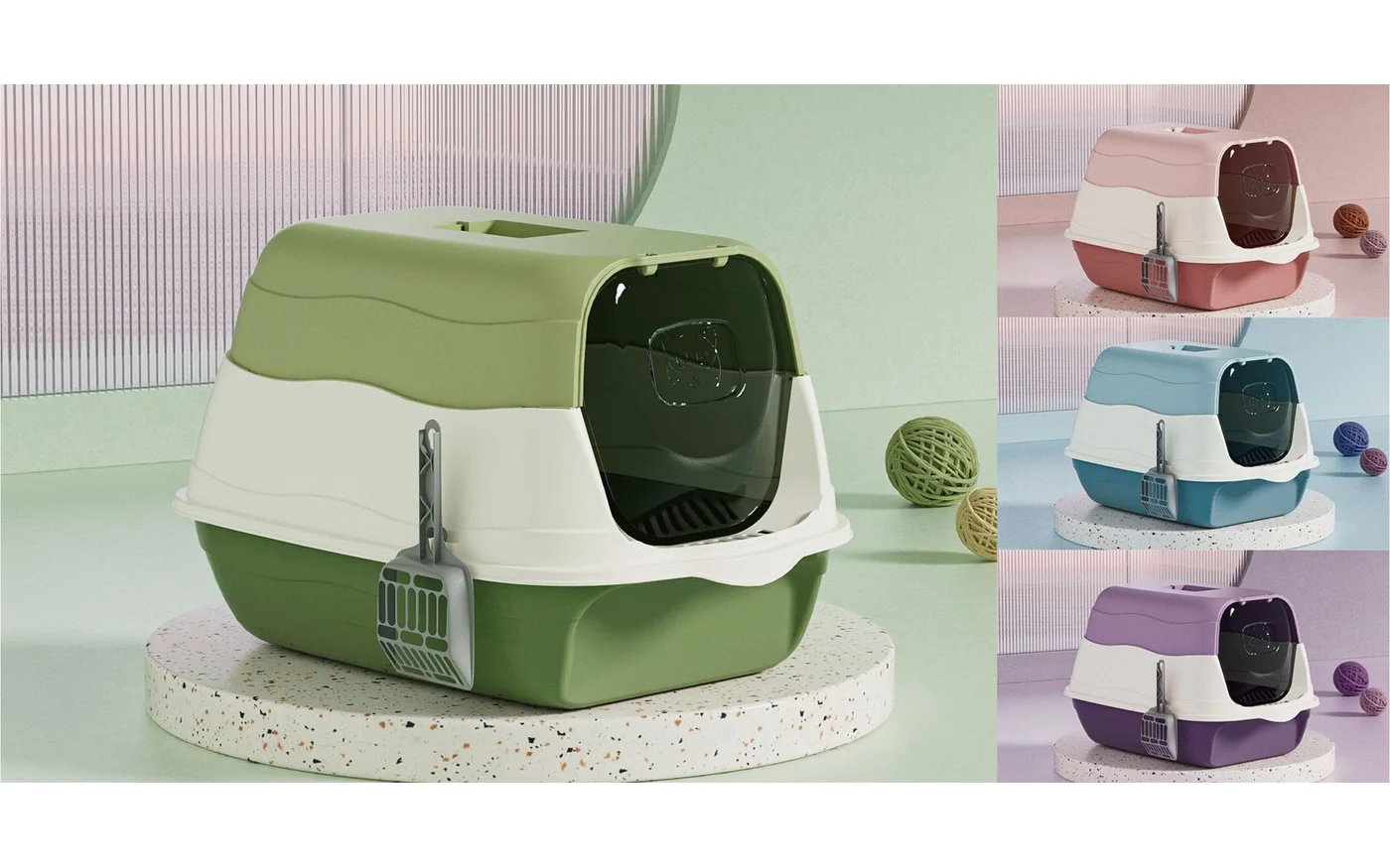 Cat Litter Box, 50 × 34 × 33 cm