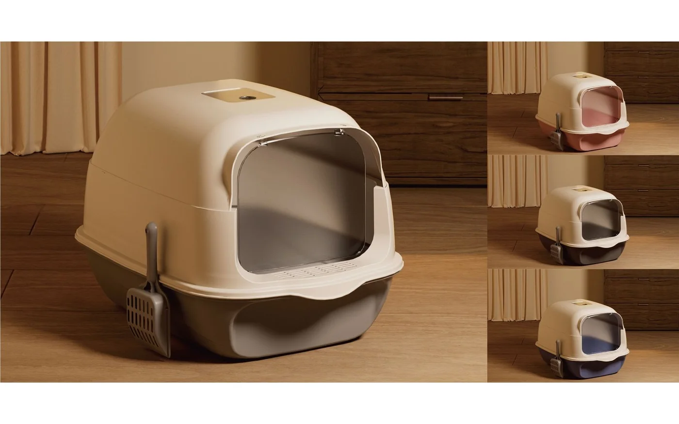 Cat Litter Box, 50 × 35 × 35 cm