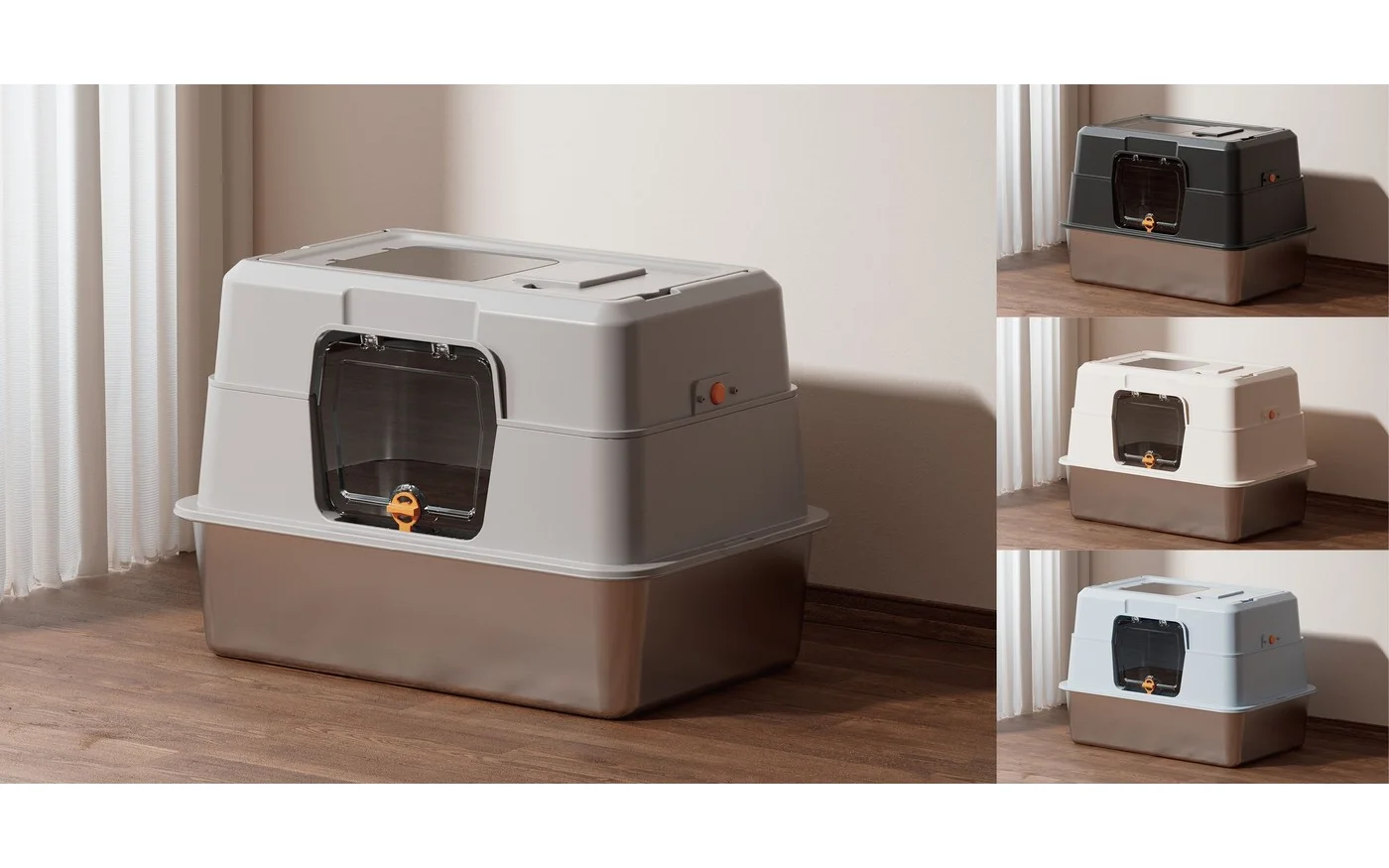 Cat Litter Box, 60 × 40 × 40 cm