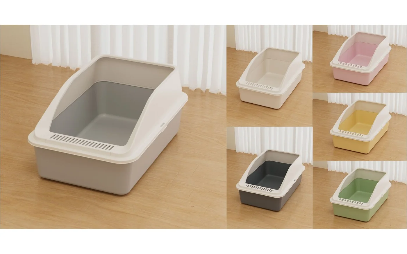 Cat Litter Box, 60.5 × 40.5 × 27.5 cm
