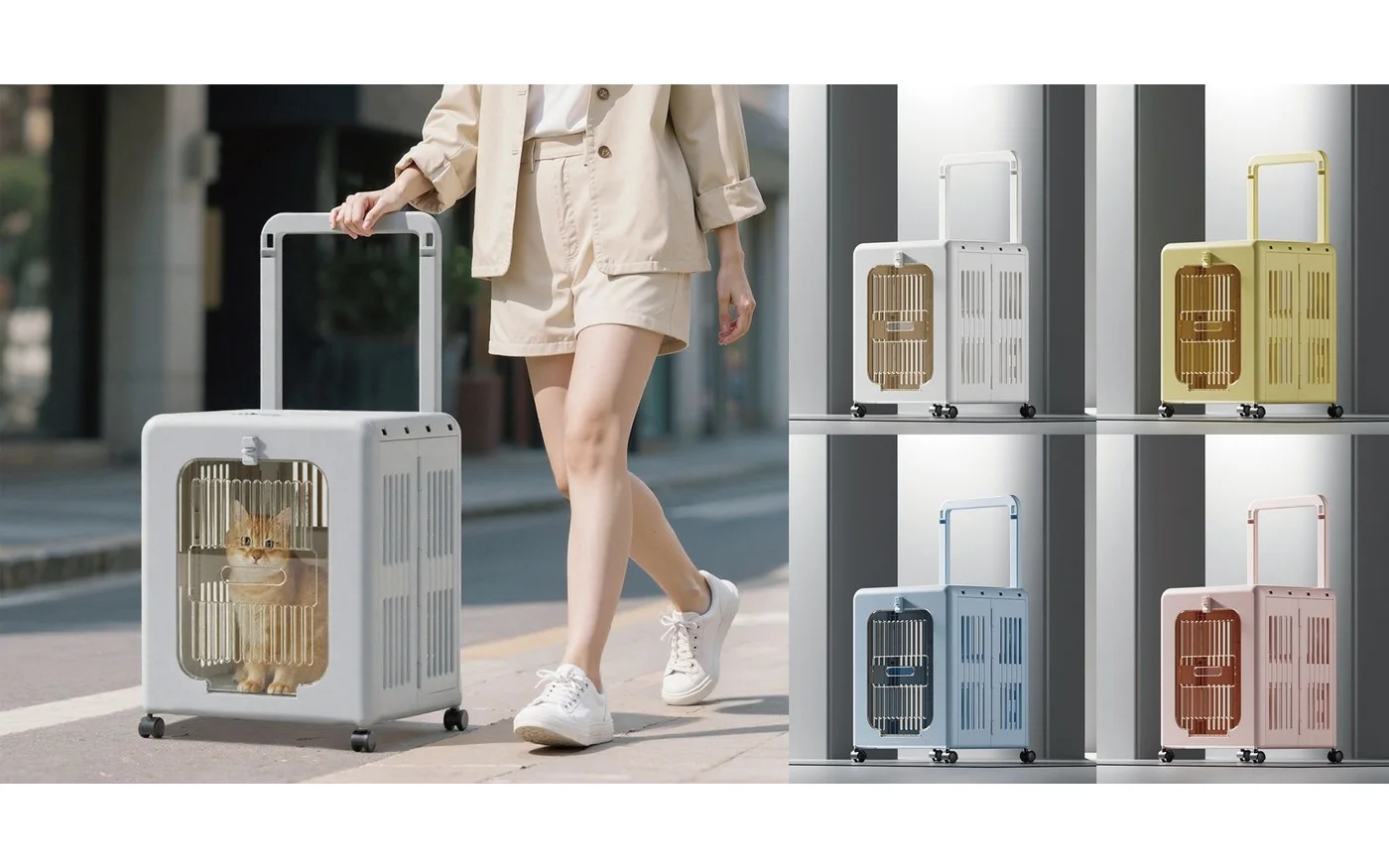 Rolling Travel Carrier, 38 × 33 × 47 cm