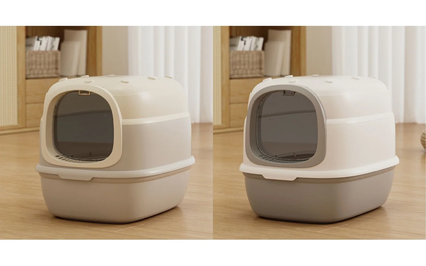 Semi-Enclosed Litter Box, Splash Guard